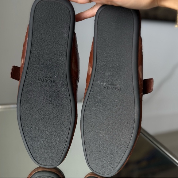 Worn once PRADA Brown Leather Fringed Shuffle Mules $1,250 41 - Picture 13 of 13